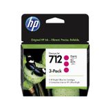 Cartuchos De Tinta Hp 712 Magenta 29 Ml, Pacote Com 3, Genuínos (3ed78a)