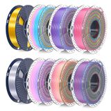 Pacote De Filamentos Para Impressora 3d Sunlu Pla Silk Rainbow 2 Kg