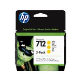 Cartuchos De Tinta Hp 712 Amarelos 29 Ml, Pacote Com 3, Genuínos (3ed79a)