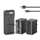 Conjunto De Carregador De Bateria De Reposição Smallrig Para Sony Np-f970