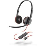 Fone De Ouvido Plantronics Blackwire C3220 Estéreo Com Fio Preto