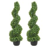 Árvores De Topiaria Em Espiral De Buxo Artificial Vevor 90cm 2 Peças