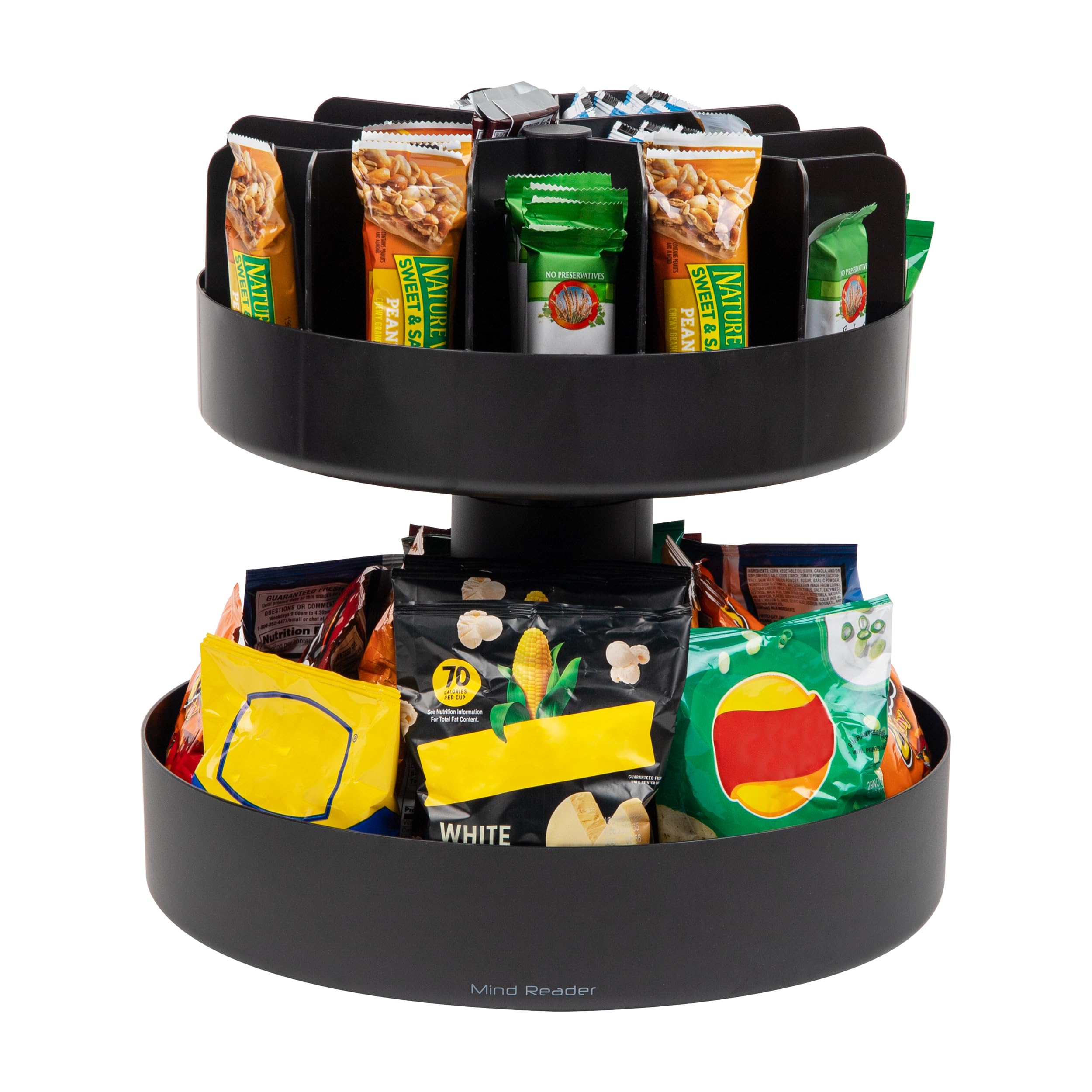 Organizador De Bancada Snack Carousel Mind Reader De 2 Camadas Preto