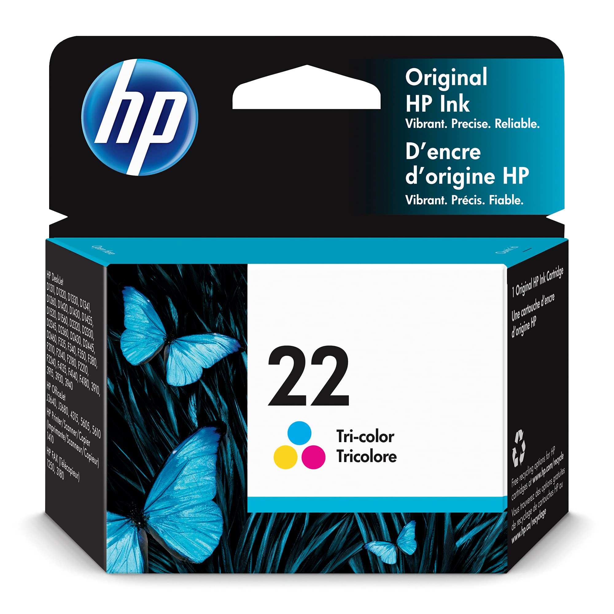 Cartucho De Tinta Hp 22 Tricolor C9352an Para Deskjet D1300