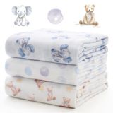 Cobertor Swaddle Momcozy Best Wishes Whispering Bears &amp; Eleph
