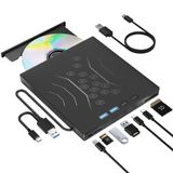 Unidade De Dvd Externa Wabcon 7 Em 1 Usb 3.0 E Tipo C Para Laptop