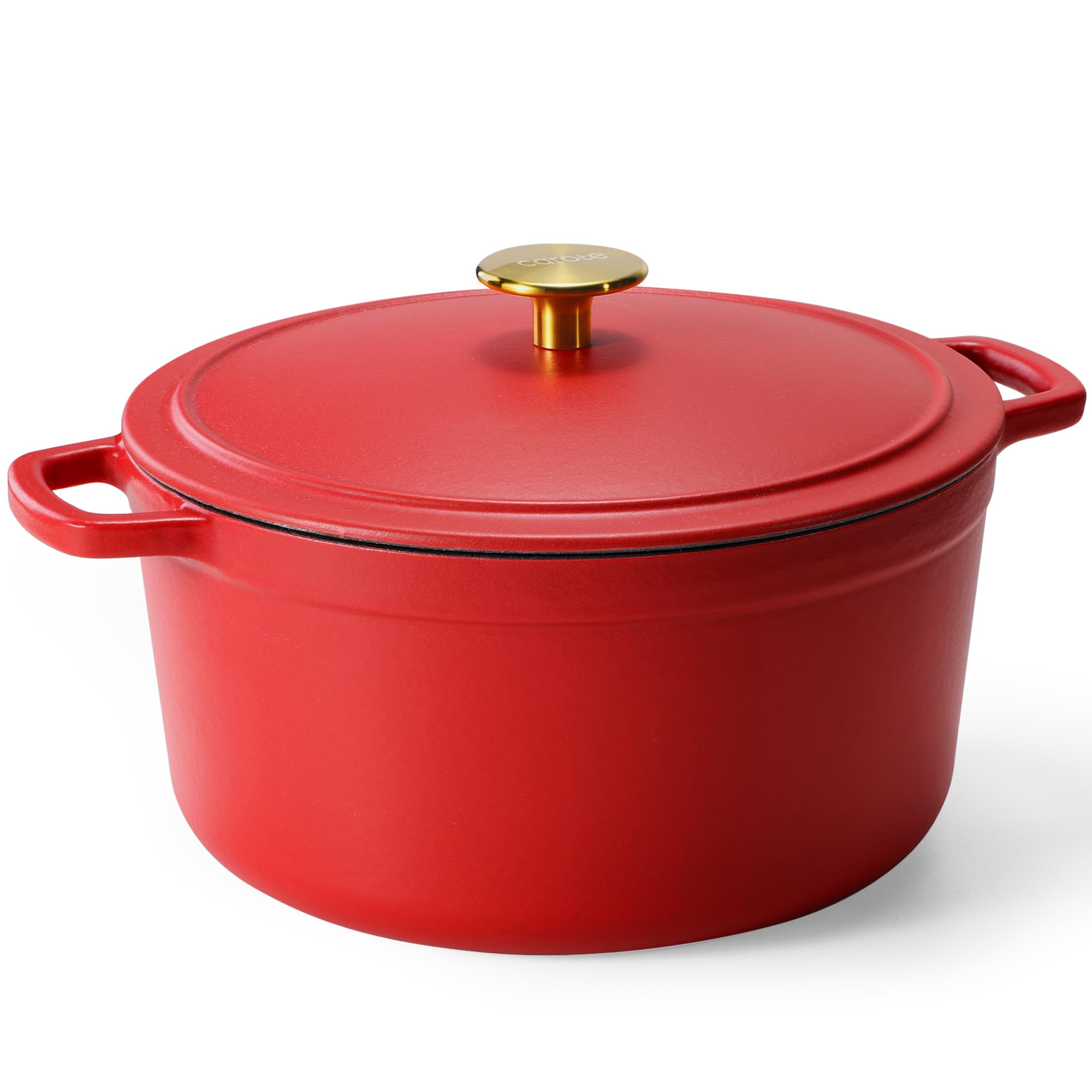 Forno Holandês Carote Ferro Fundido 5l Esmaltado Com Tampa Vermelha