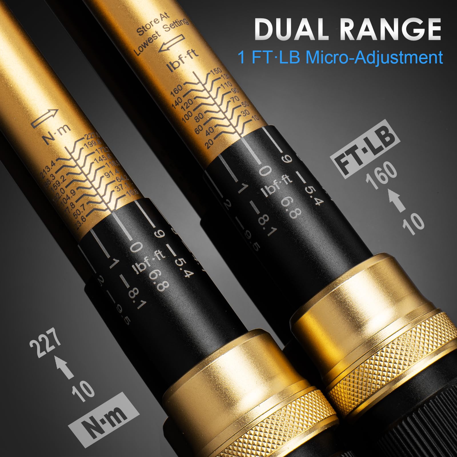 Conjunto De Chaves De Torque Yiyeie 22pcs 1/2 Drive 10-227nm Com