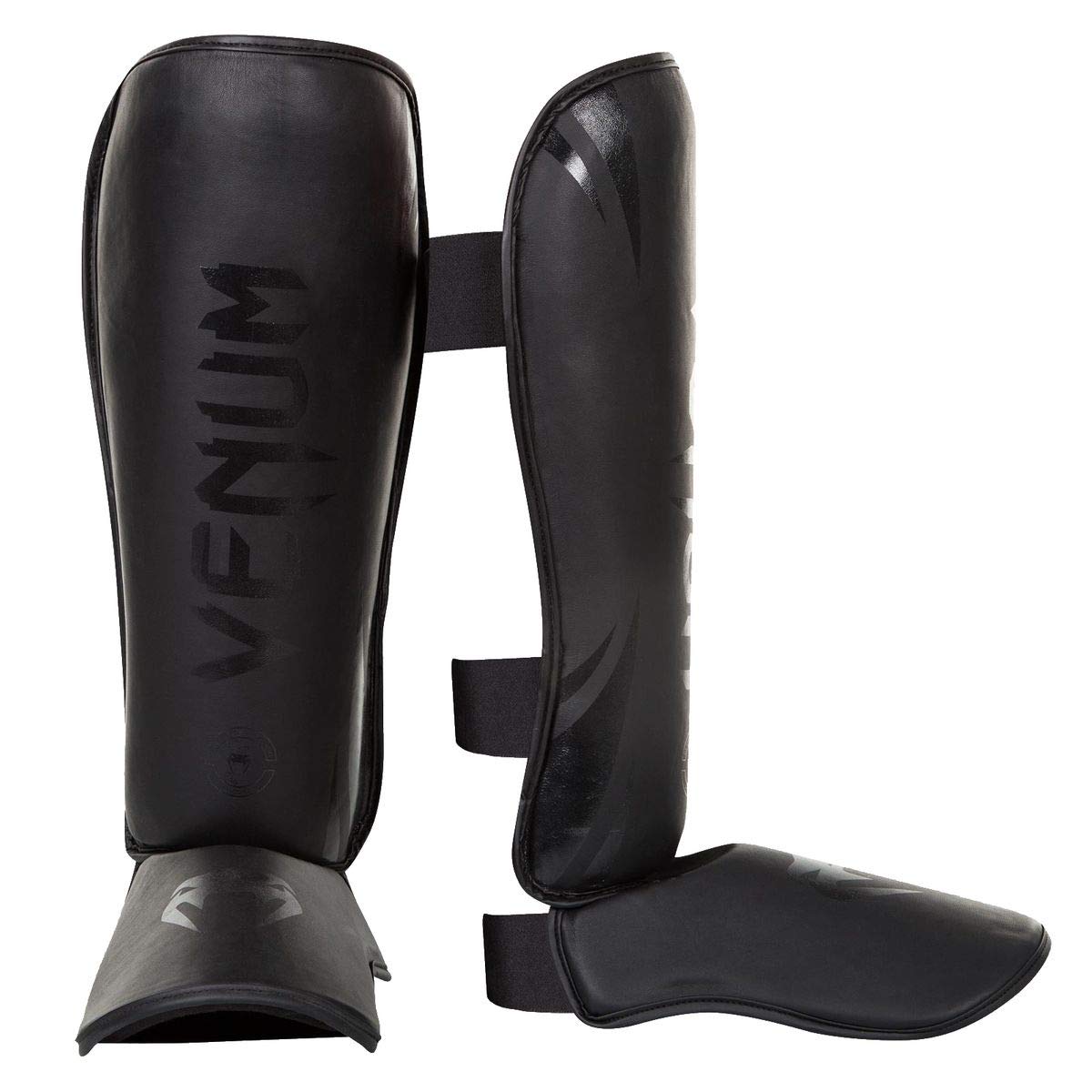 Shin Guard Venum Challenger Standup Preto/preto Skintex