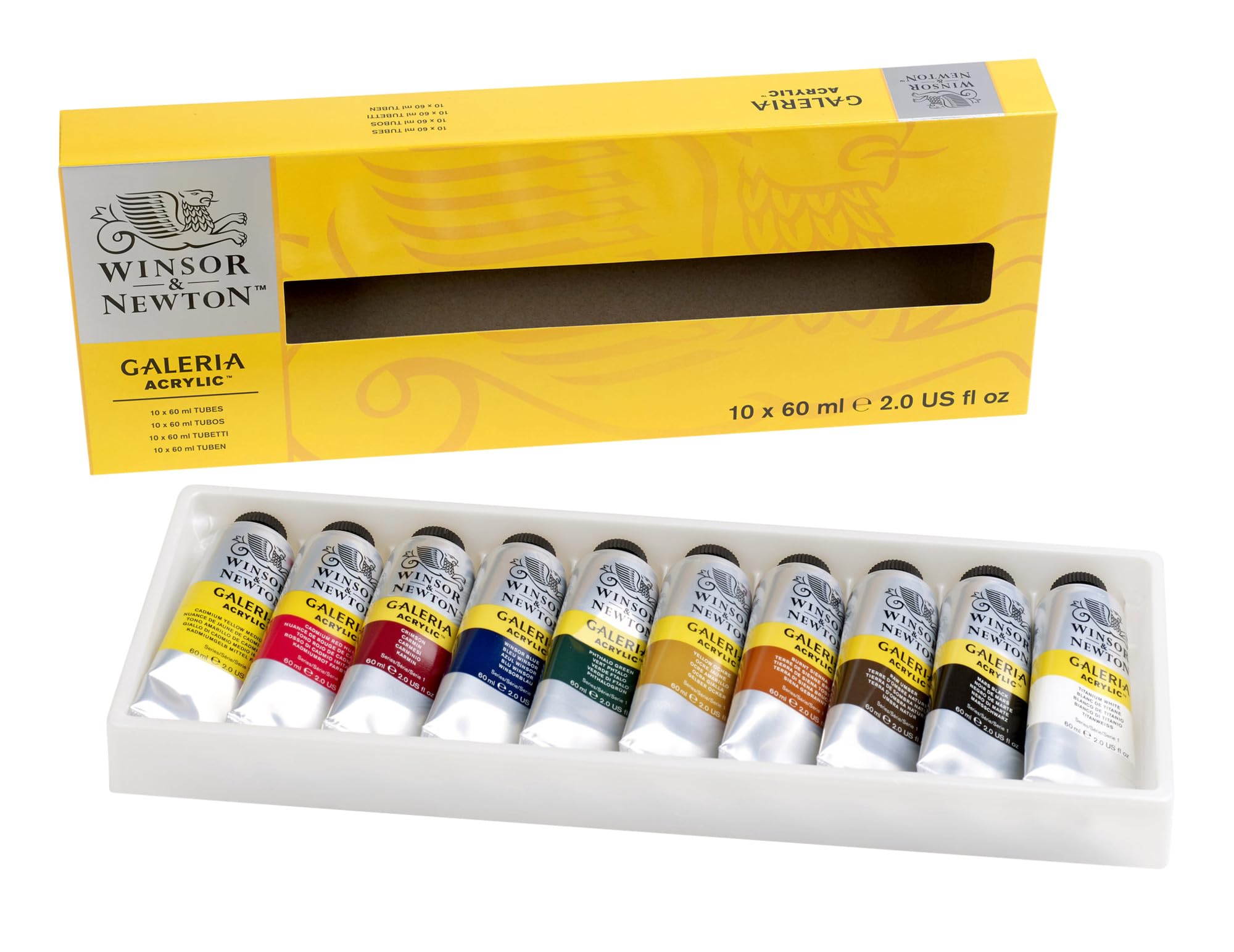 Conjunto De Tinta Acrílica Winsor &amp; Newton Galeria Tubo 10x60ml