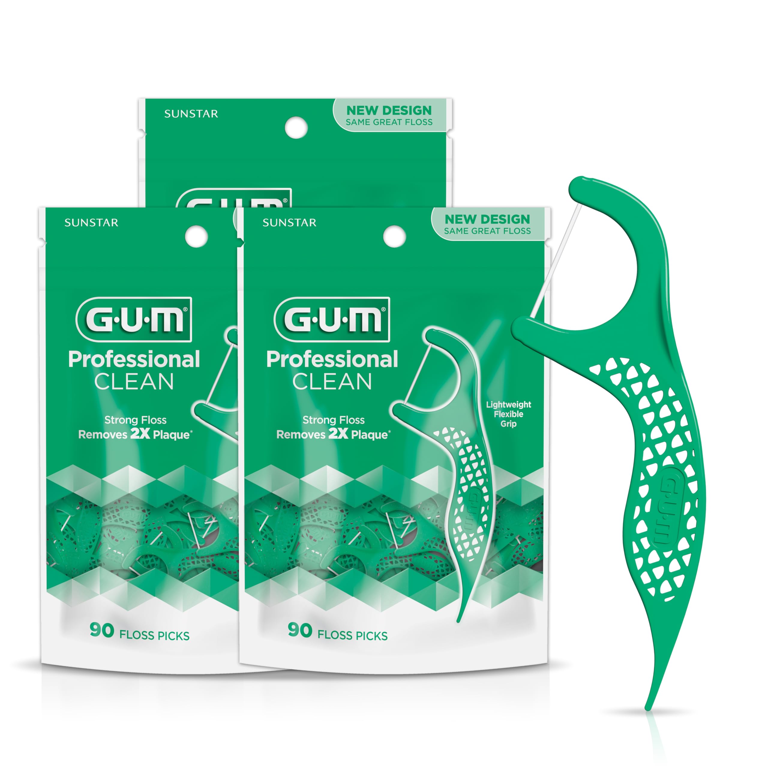 Floss Picks Gum Professional Clean Extra Strong 90 Unidades
