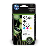 Cartuchos De Tinta Hp 935 Ciano, Magenta, Amarelo/934xl Preto (pacote Com 4)