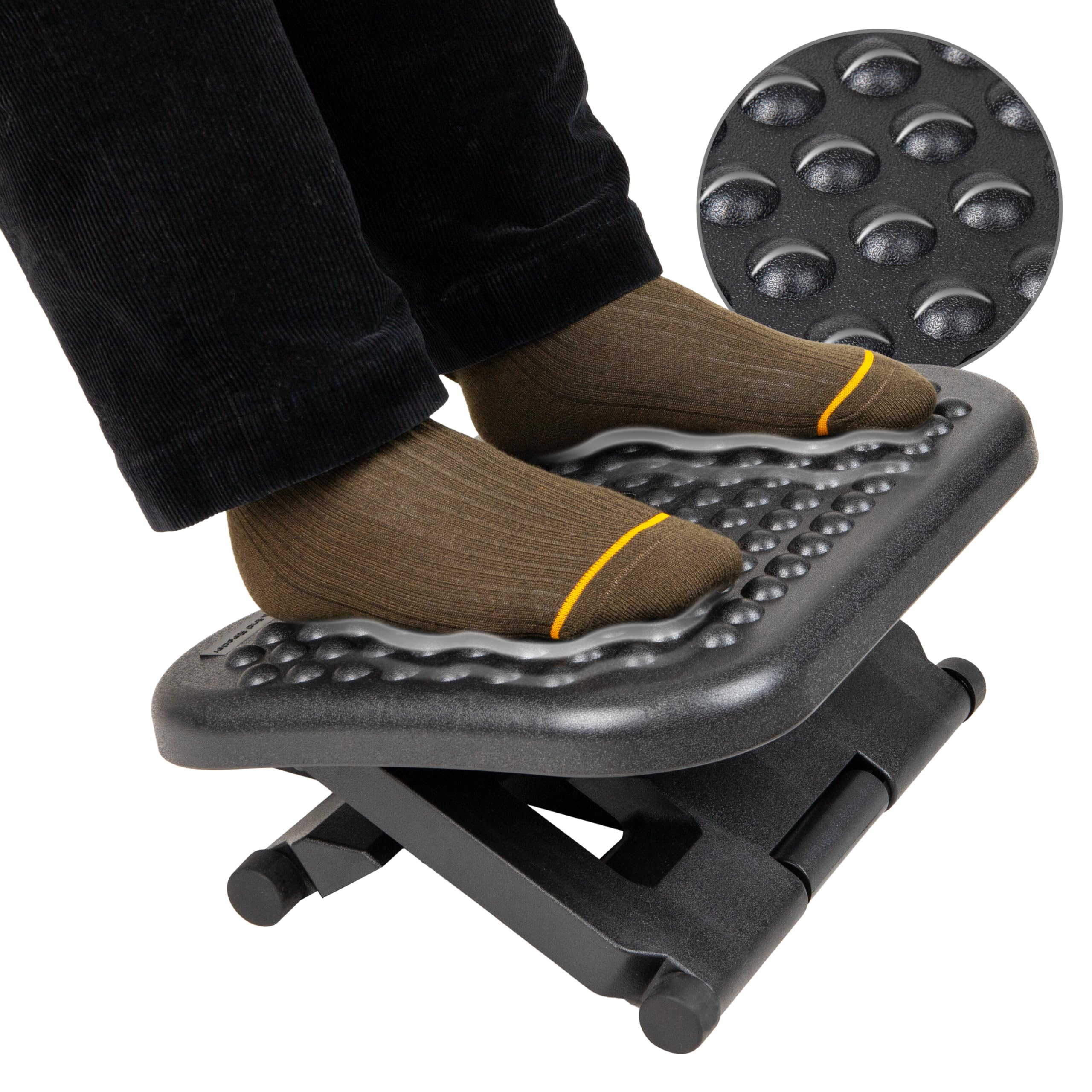 Foot Rest Mind Reader, Ergonômico, Ajustável Em Altura, Preto X2