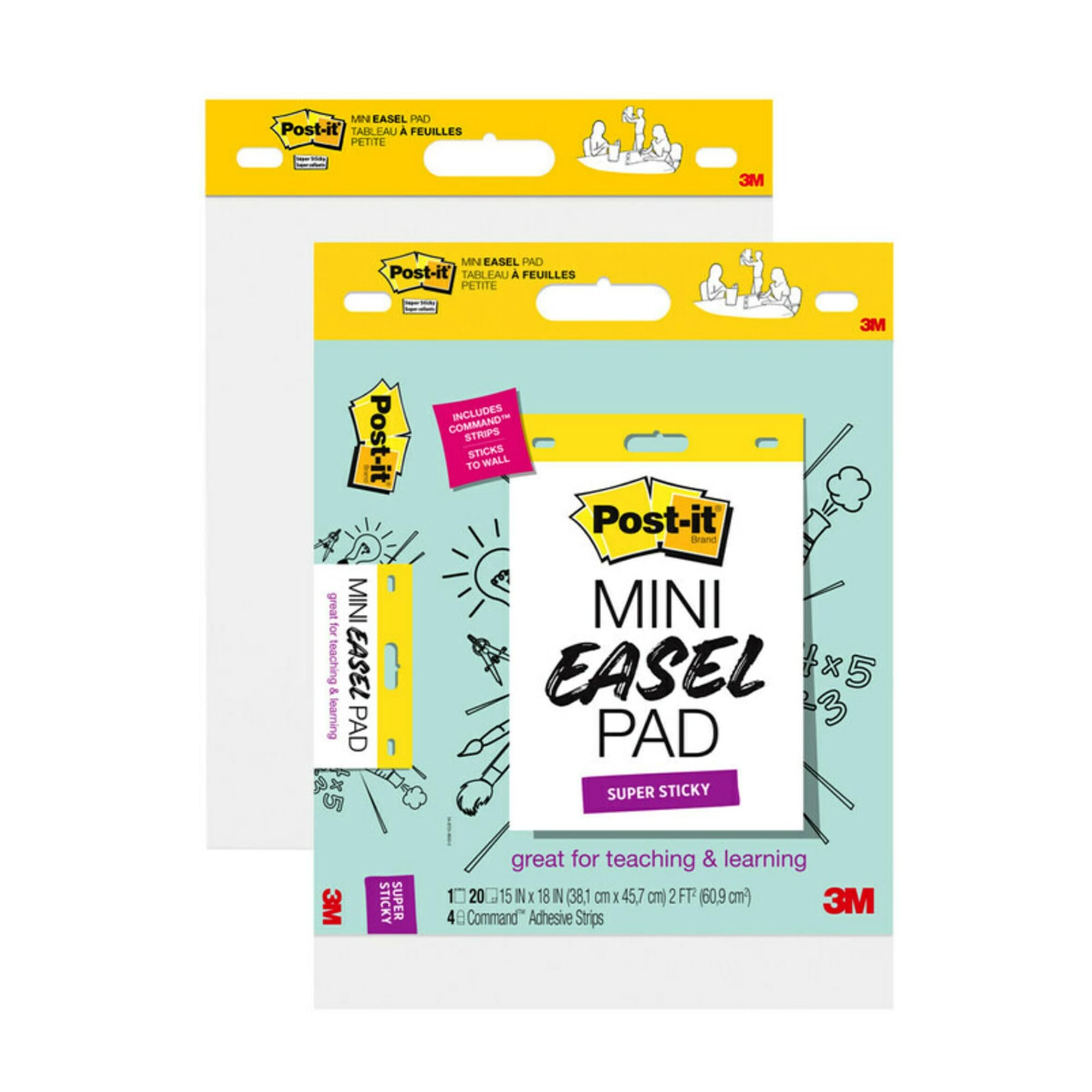 Easel Pad 3m Post-it Super Sticky Mini Portátil