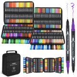 Marcadores Para Colorir Ohuhu Maui 160 Cores Com Pontas Duplas À Base De Água
