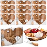 Conjunto De Tábuas De Queijos Patelai Bridal Shower Heart Shape Wood