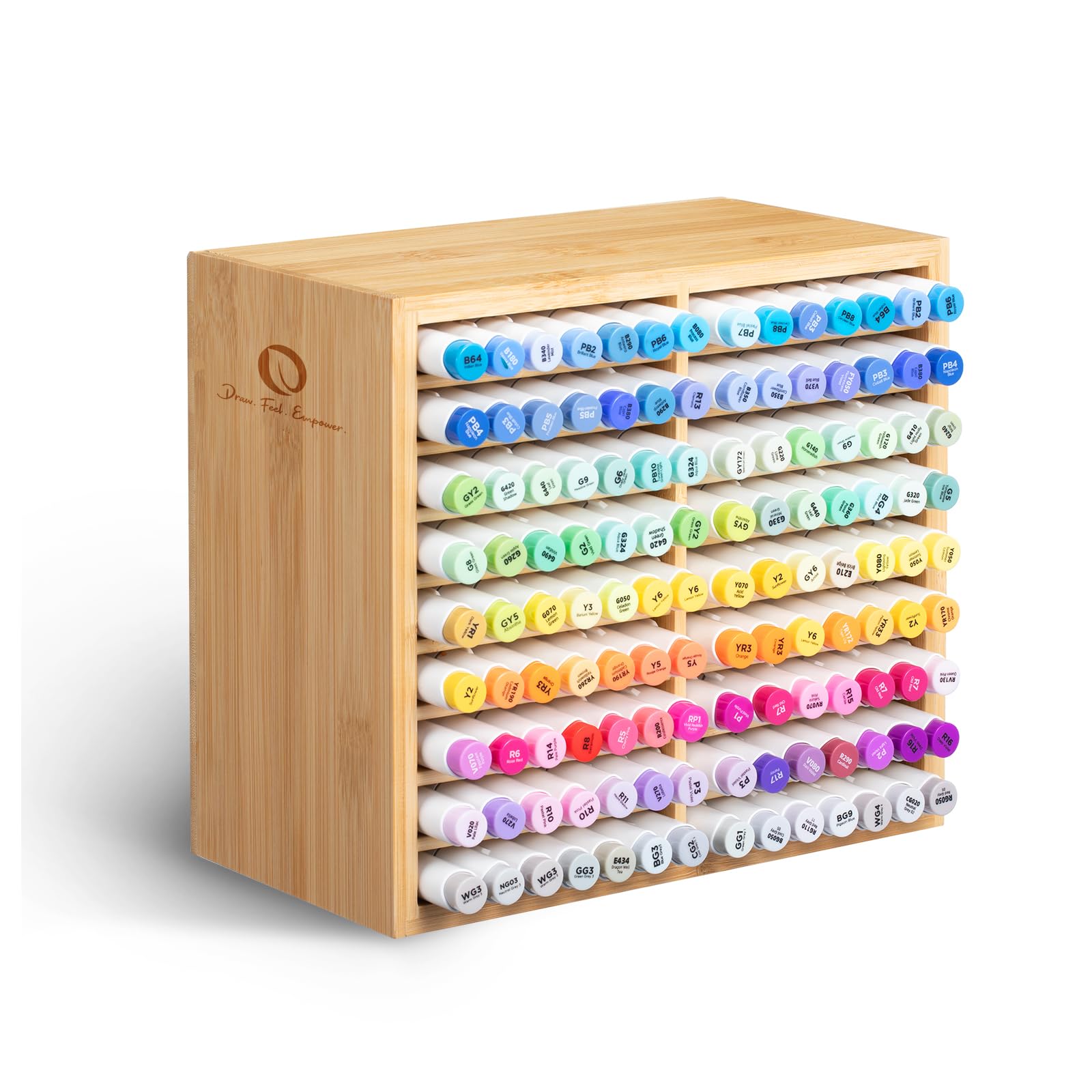 Marker Organizer Ohuhu Bamboo Wooden Desktop Storage 126