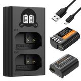 Bateria E Carregador Lcd Duplo 2400mah Para Panasonic Lumix