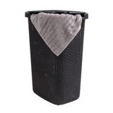 Cesto De Roupa Suja Mind Reader 60l Slim Com Tampa De Plástico Preto