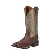 Bota Ocidental Ariat, Redonda E Larga, Bico Quadrado, Couro Feminino