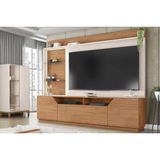 Home P/ Tv Até 75 Pol Vesper C/ Led E 3 Portas 240x196cm Freijo/off White - Caemmun