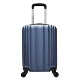 Mala De Bordo Pequena Em Abs Yins 21023 Cadeado Integrado Rodas Giro 360 Azul Pp