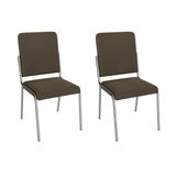 Cadeira Sala De Jantar Genebra 2c129cr Aço Kit 2 Un Cromado/suede Cappuccino - Kappesberg