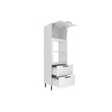 Paneleiro De Cozinha Cz-3306 C/ 1 Porta 2 Gavetas E C/ 1 Nicho P/ Forno 70cm Branco - Tecno Mobili