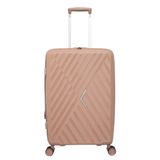 Mala De Bordo Polipropileno Para Viagem Yins 21206 Cadeado Tsa Rodas Duplas Giro 360 Rose Rosa P