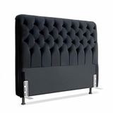 Cabeceira De Cama Box Casal Queen 158cm Pádua Veludo Preto