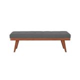 Puff Decorativo Recamier Madri Linho Cinza Noturno