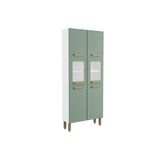 Paneleiro De Cozinha Bella C/ 6 Portas (2 C/ Vidro) 80cm Verde - Bertolini