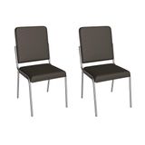 Cadeira Sala De Jantar Genebra 2c129cr Aço Kit 2 Un Cromado/ano Marrom - Kappesberg