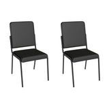 Cadeira Sala De Jantar Genebra 2c129prf Aço Kit 2 Un Preto/ano Preto - Kappesberg