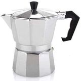 Cafeteira Italiana 3 Xicaras Expresso Moka Luxo Prata Aluminio Manual Profissional