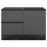 Balcão De Cozinha Para Pia 120cm Grace Grafite Z44 - Mpozenato