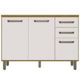Balcão De Cozinha E Tampo 120cm Rita Freijó/off Acetinado Z44 - Mpozenato