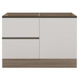 Balcão De Cozinha Para Pia 120cm Grace Carvalho Oak/off White Z44 - Mpozenato