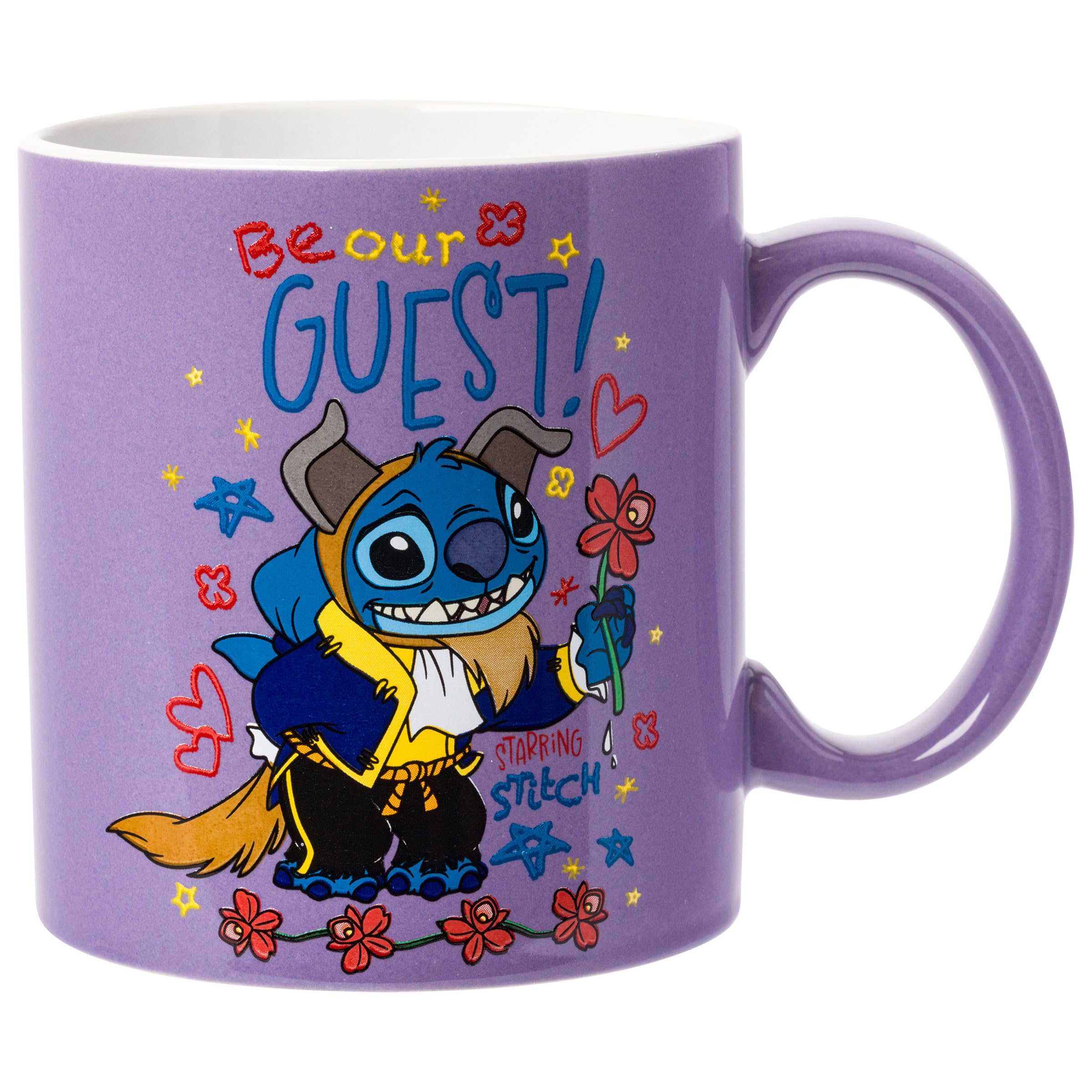 Caneca De Cerâmica Silver Buffalo Lilo And Stitch Beast 600ml