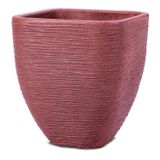 Conjunto De 20 Vasos Decorativo Quadrado Nice 28 Jardim E Varanda Marrom Avermelhado