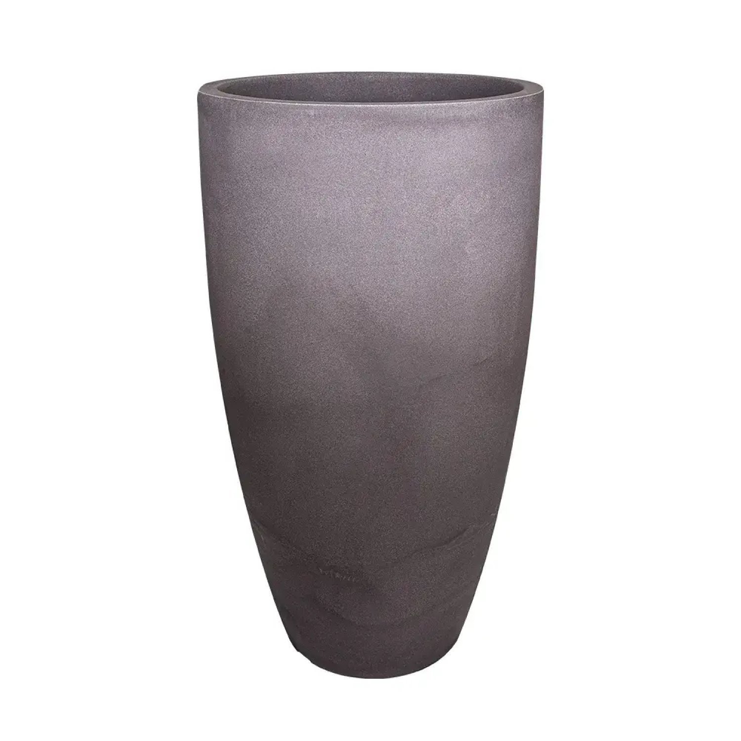 Vaso Decorativo Cônico Slim Liso 45cm Preto Ardosia