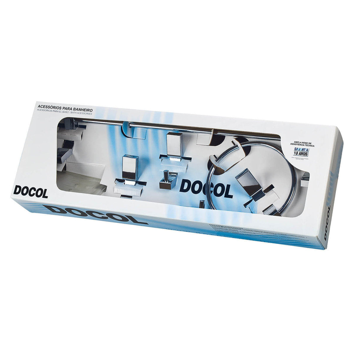 Kit Acessórios 5 Peças Docol Top Chrome