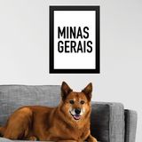 Quadro Decorativo Tipografia Minas Gerais 33x24cm