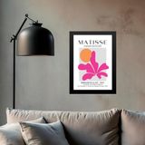 Quadro Decorativo Matisse - Flor Rosa 33x24cm