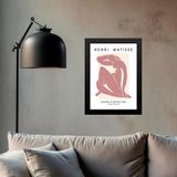 Quadro Matisse Figura Feminina Rosa 33x24cm