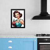 Quadro Decorativo Cozinha Pin Up Refrigerante 24x18cm
