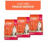Areia Sanitária Meau Grãos Finos Perfume Floral Para Gatos - 36 Kg (3 Unidades De 12kg)