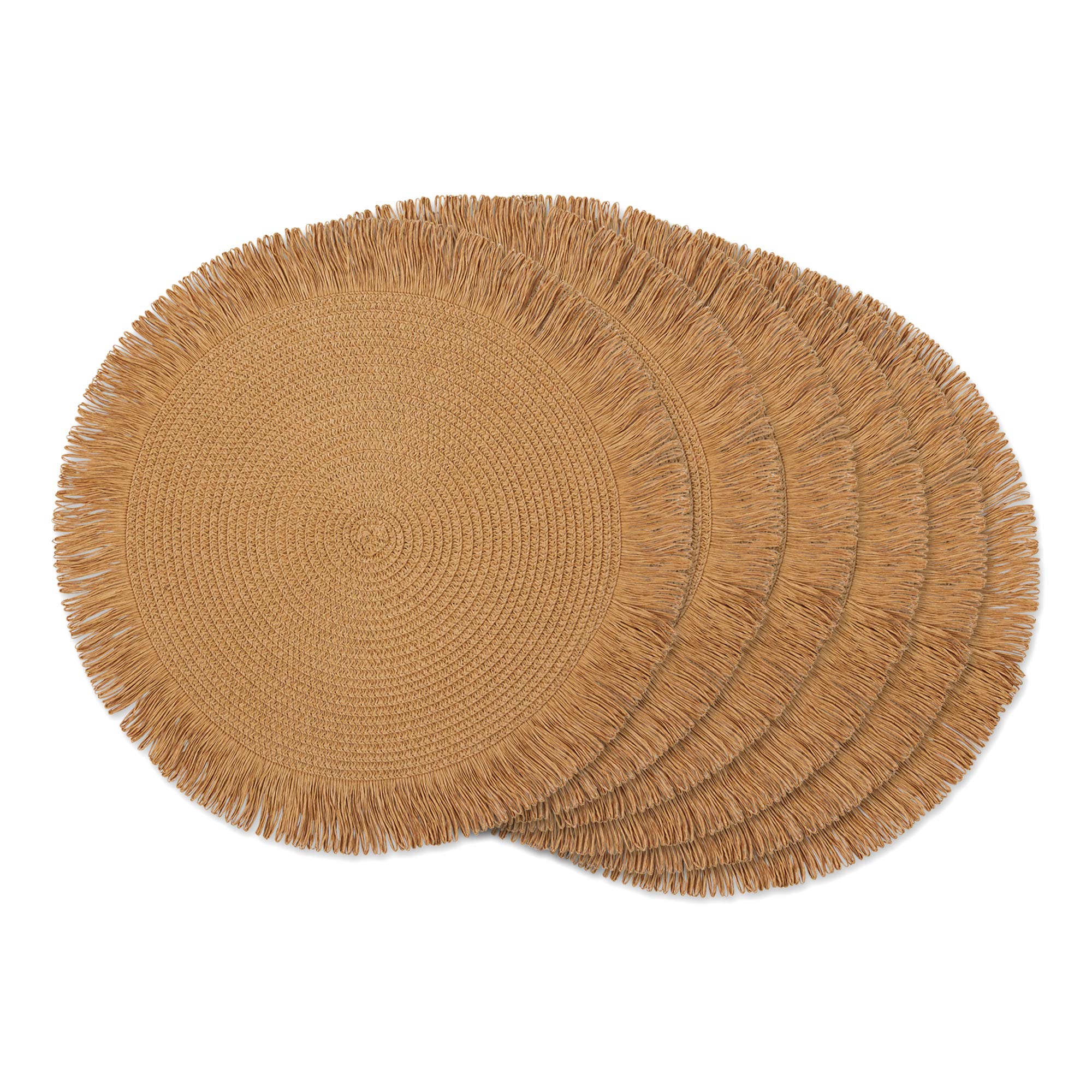 Conjunto De Tapetes De Mesa Dii Woven Kitchen Collection Redondo De 15 Cm E 6 Peças