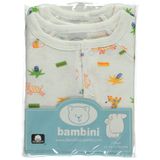 Vestido Infantil Bambini Happy Animals, Pacote Com 2 Unidades, Branco, De 0 A 12 Meses