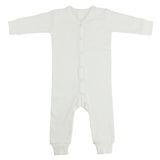 Union Suit Long Johns Bambini Interlock White Para Bebês